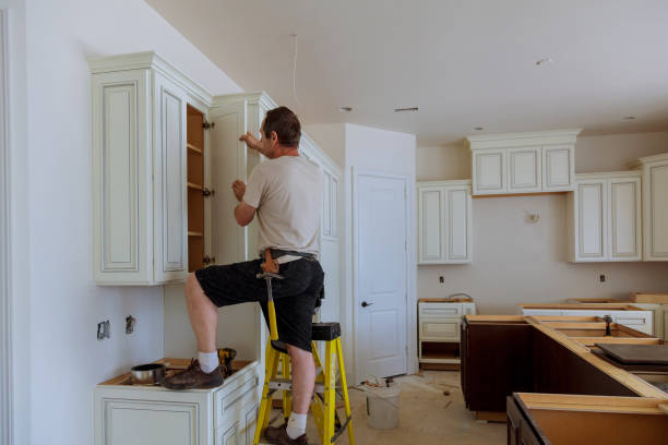 Open concept kitchen conversion in Beldenville by JMT Kitchen Cabinet